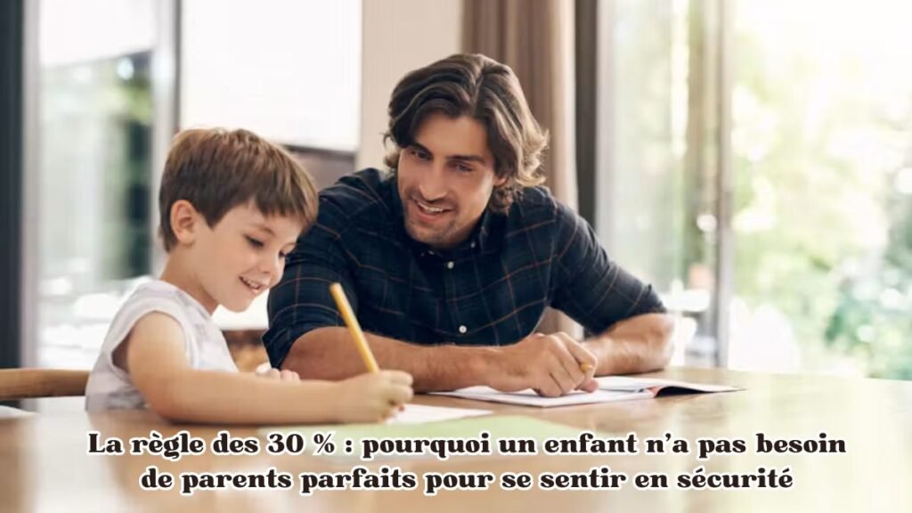 La règle des 30 % : pourquoi un enfant n’a pas besoin de parents parfaits pour se sentir en sécurité