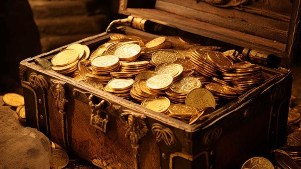 boîte cachée contenant des objets en or estimés à 360 000 dollars